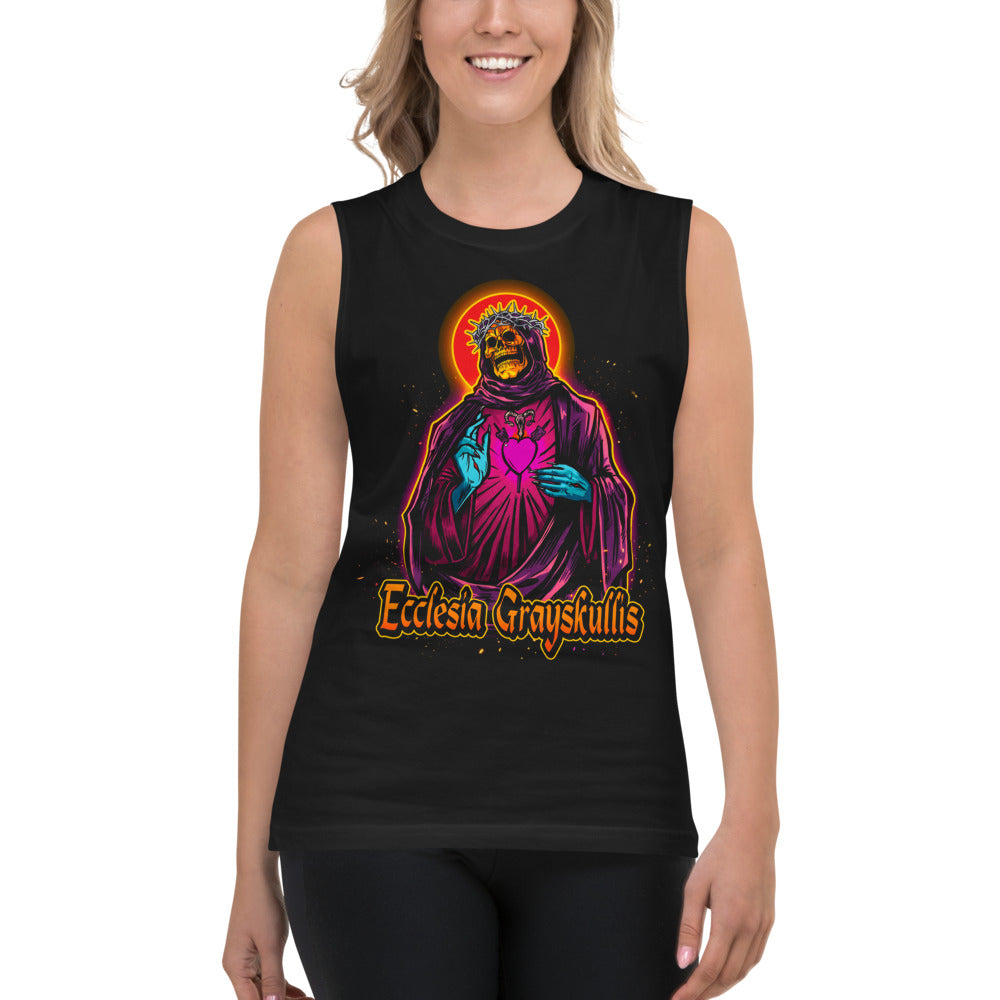 Sin Mangas Skeletor Ecclesia Grayskullis Pink Heart - Modelo femenina