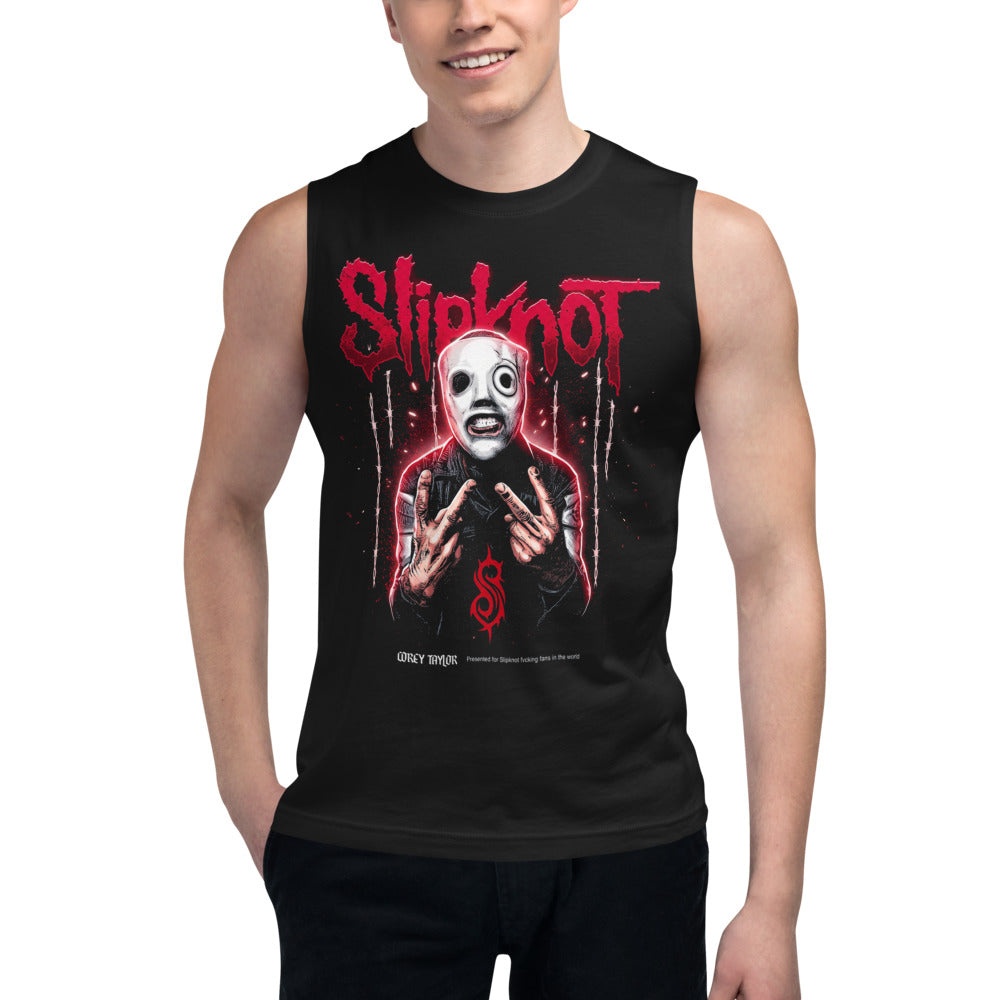 Sin Mangas Slipknot White Mask Barbed Wire - Modelo masculino