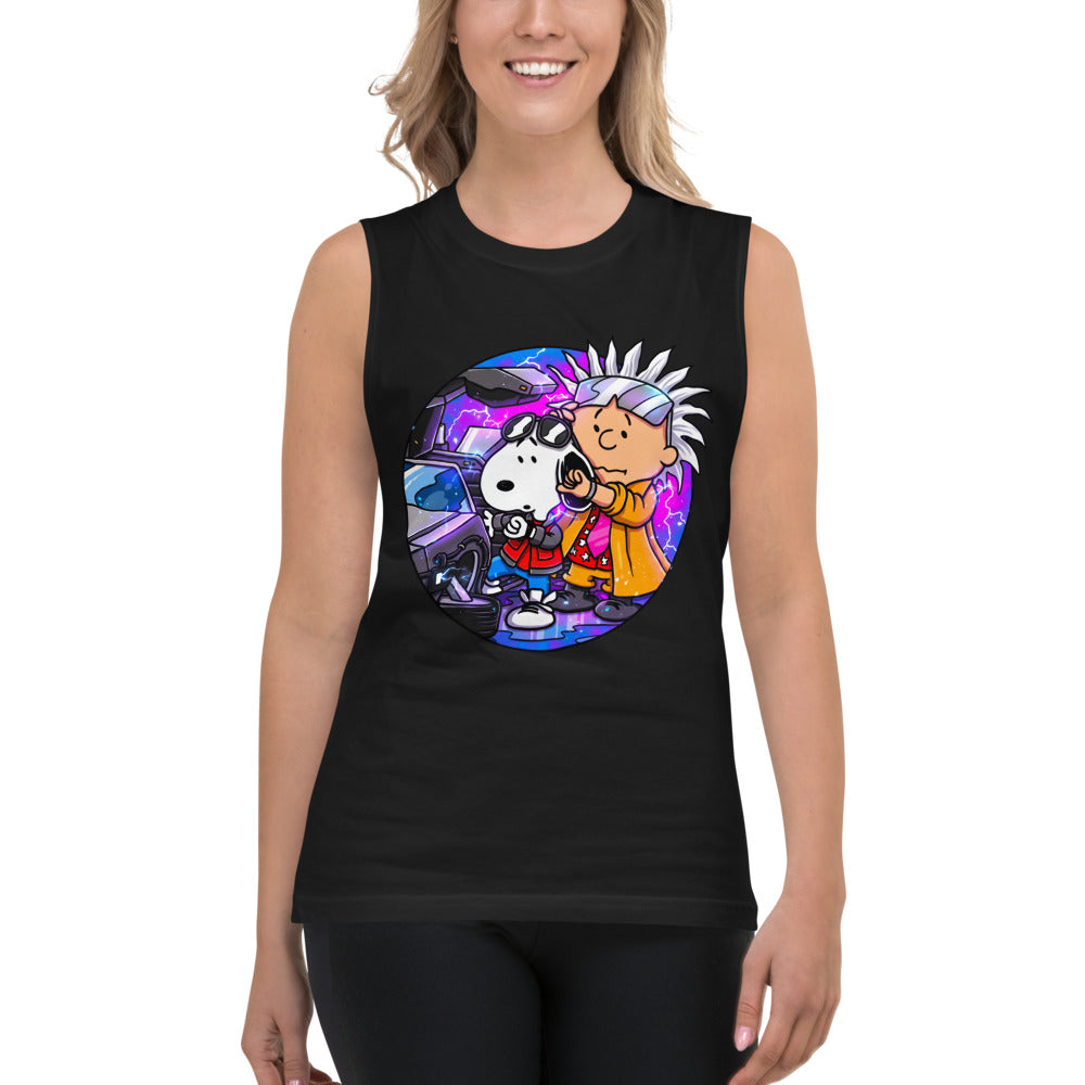 Sin Mangas Snoopy Marty Charlie Brown Doc DeLorean - Modelo femenina