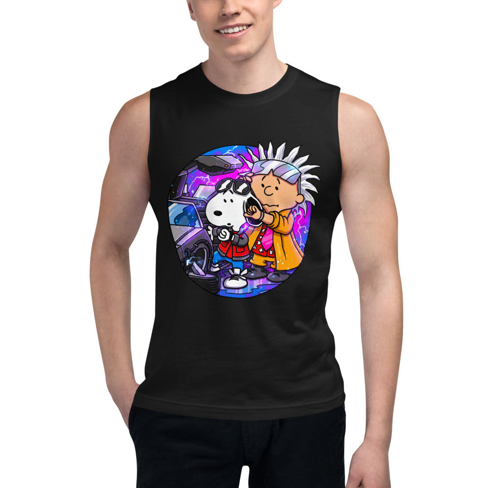 Sin Mangas Snoopy Marty Charlie Brown Doc DeLorean - Modelo masculino
