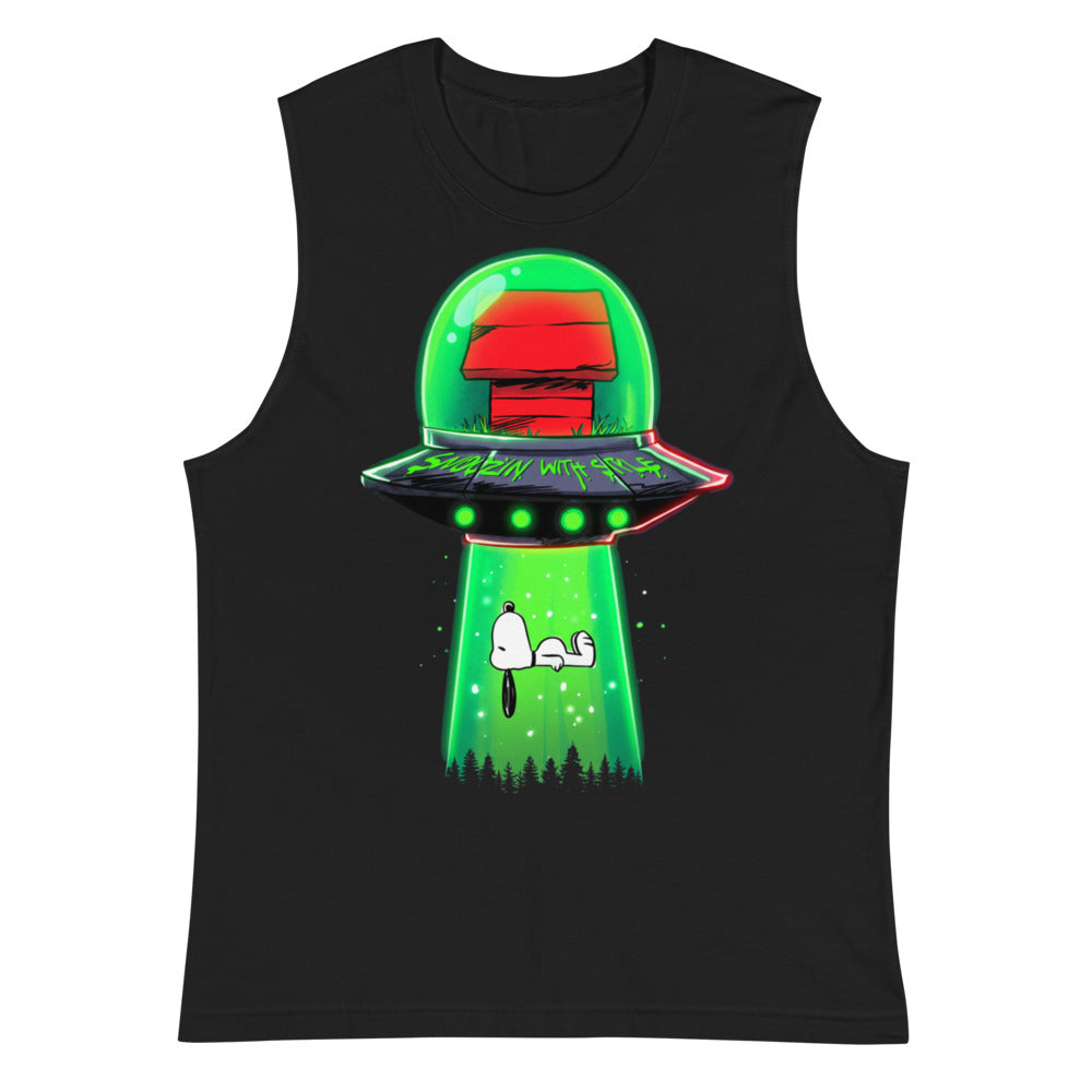Sin Mangas Snoopy UFO Snoozin With Style - Plano