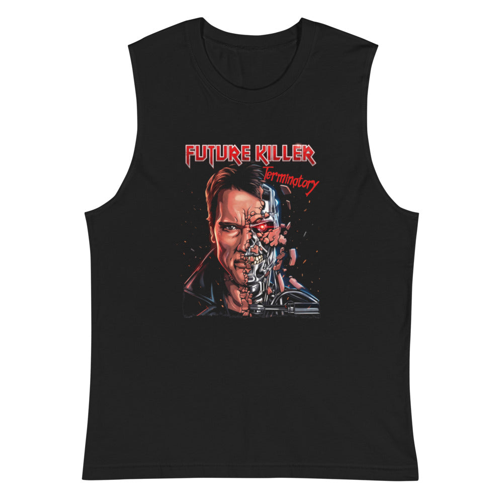 Sin Mangas Terminator Half Face Heavy Metal - Plano
