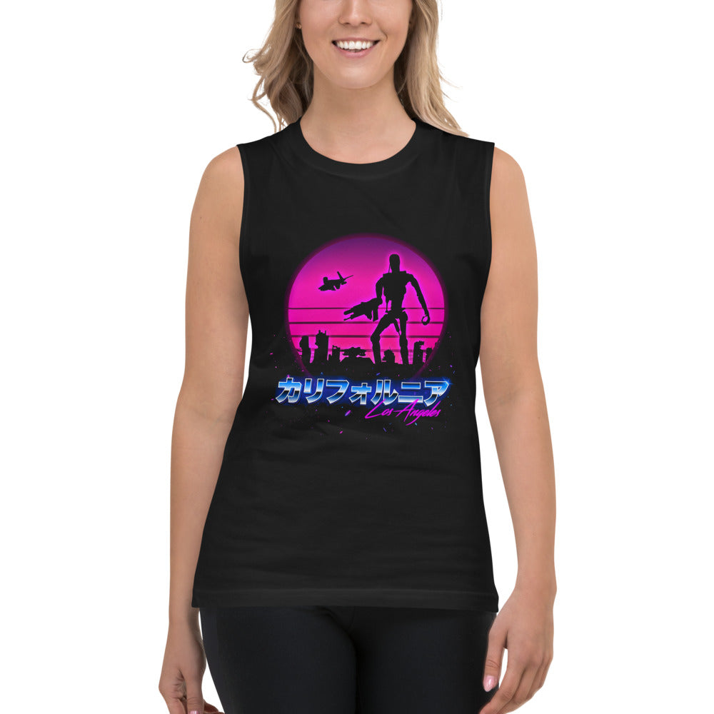 Sin Mangas Terminator Los Angeles Synthwave Endoskeleton - Modelo femenina