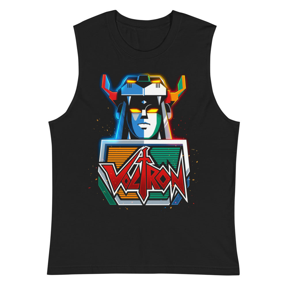 Sin Mangas Voltron Neon Robot Head Yellow Eyes - Plano