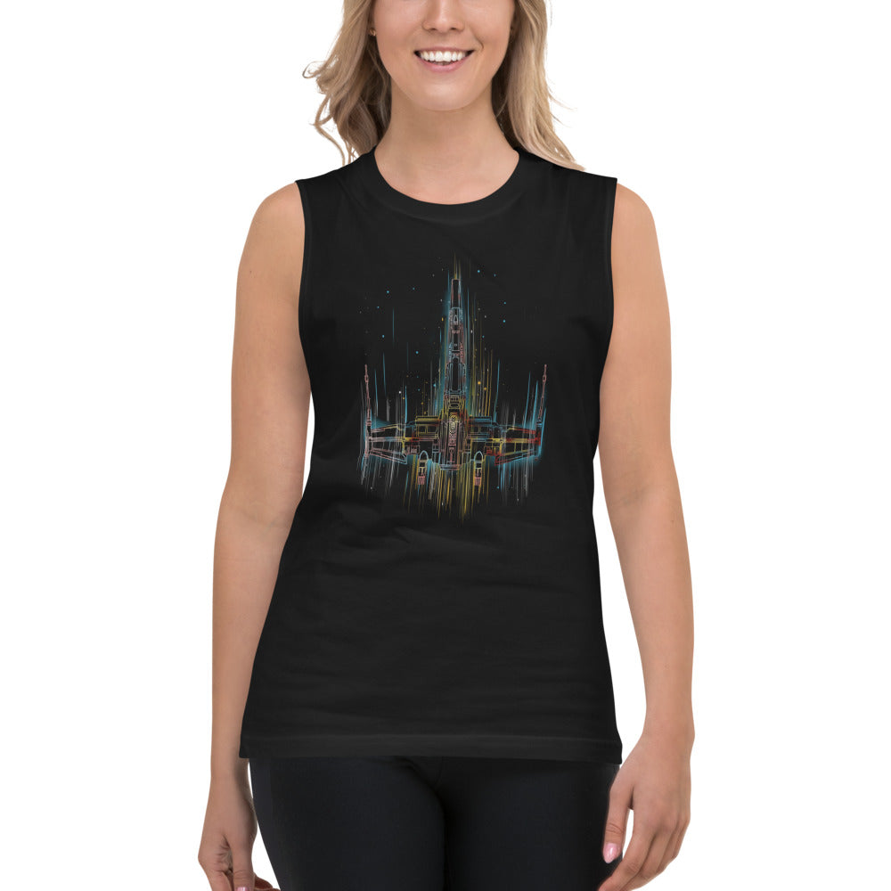 Sin Mangas Xwing and Stars - Modelo femenina