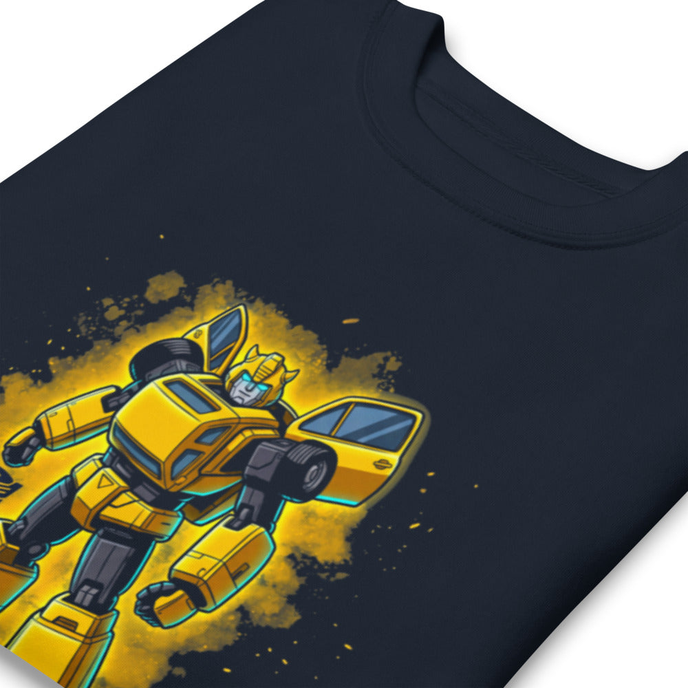 Suéter Bumblebee Autobot Yellow Glow Dust Cloud - Doblado zoom