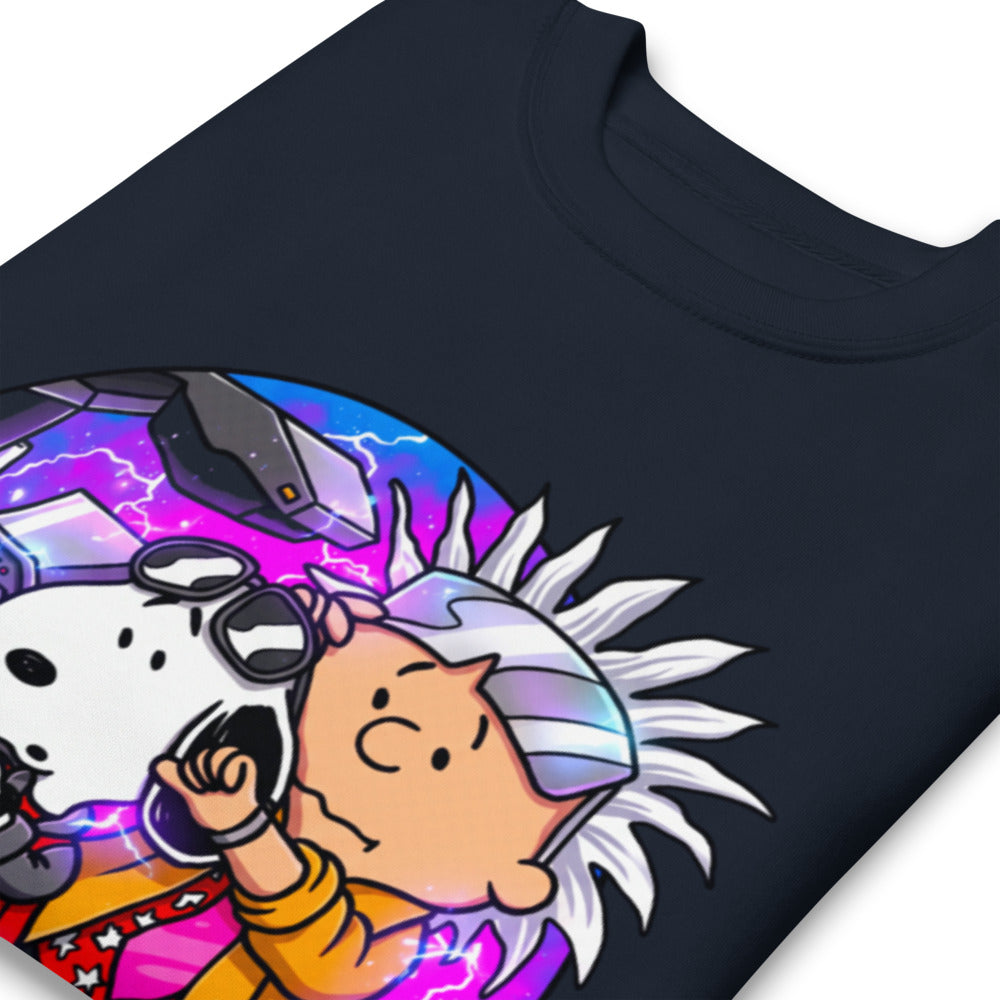 Suéter Snoopy Marty Charlie Brown Doc DeLorean - Doblado zoom