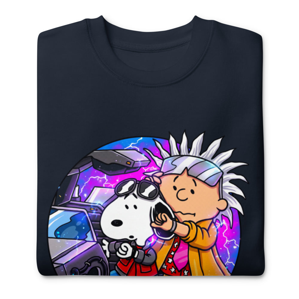 Suéter Snoopy Marty Charlie Brown Doc DeLorean - Doblado