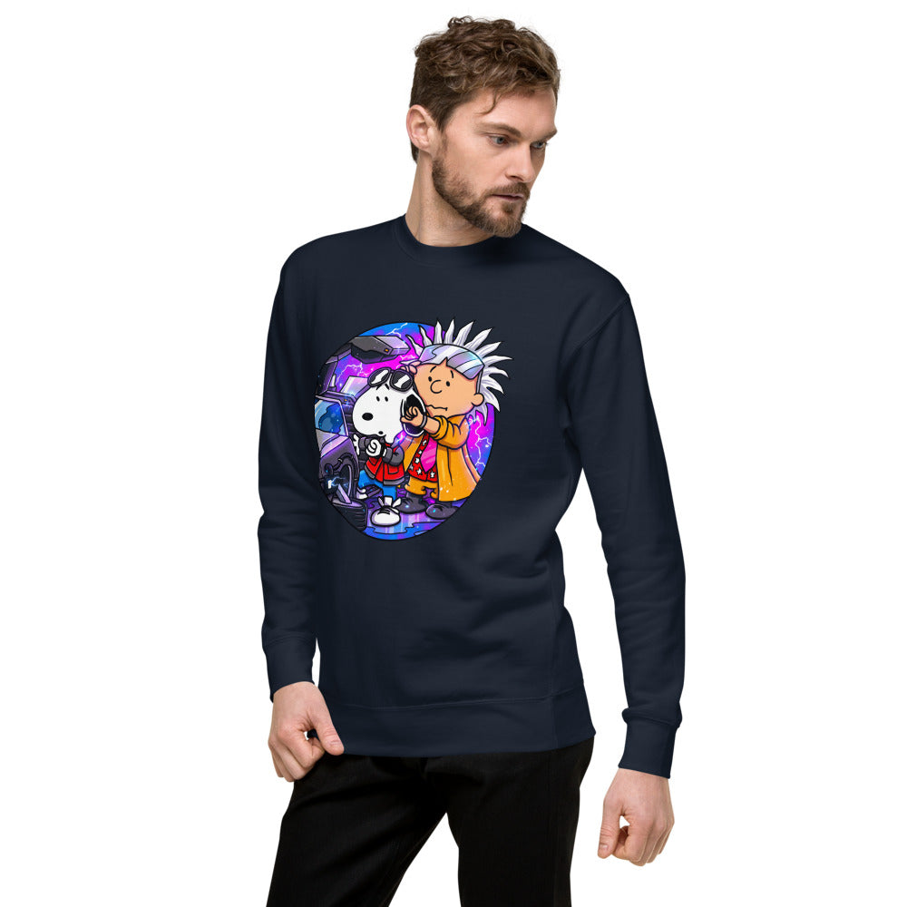 Suéter Snoopy Marty Charlie Brown Doc DeLorean - Lateral izquierdo