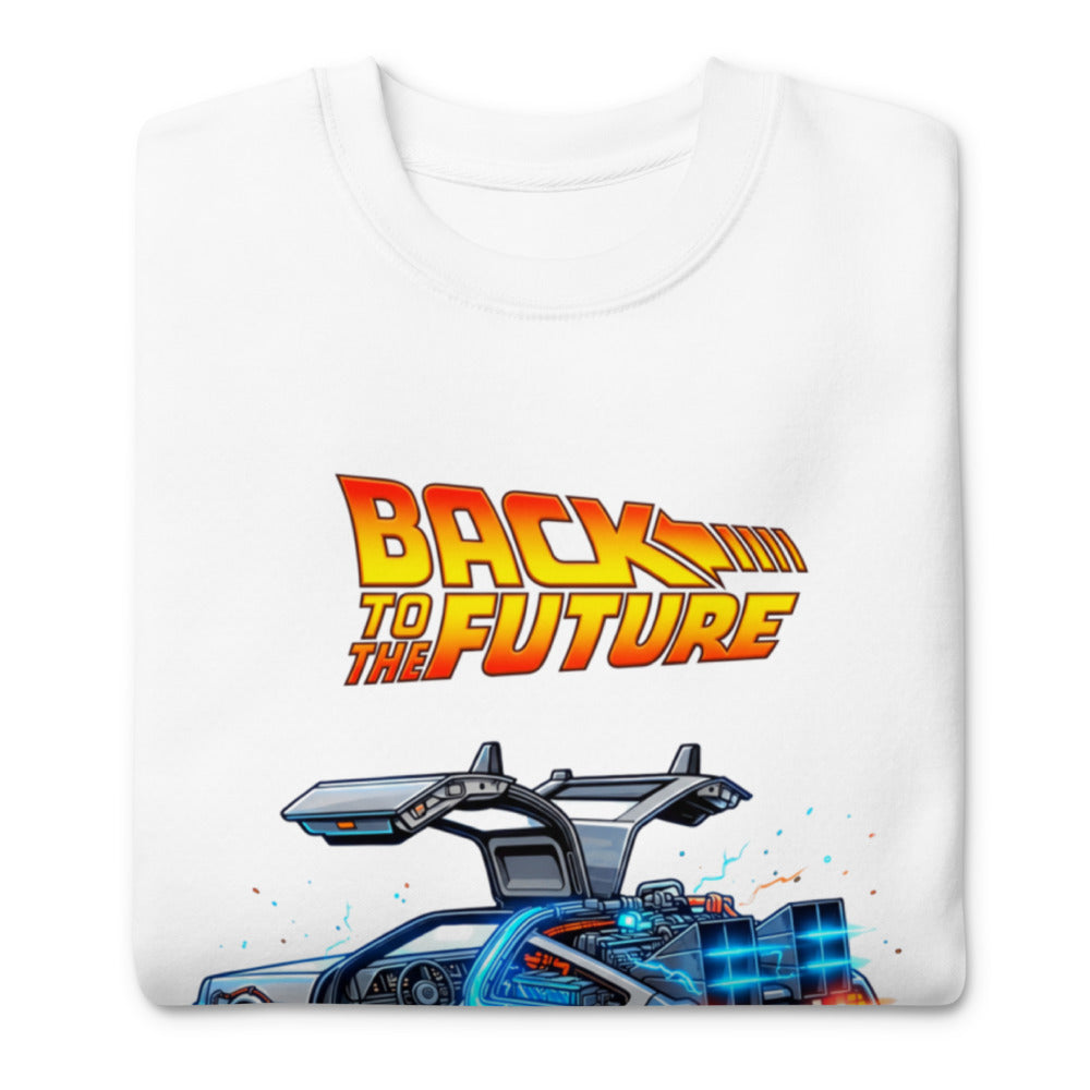 Suéter Back To The Future DeLorean Blue Glow - Doblado