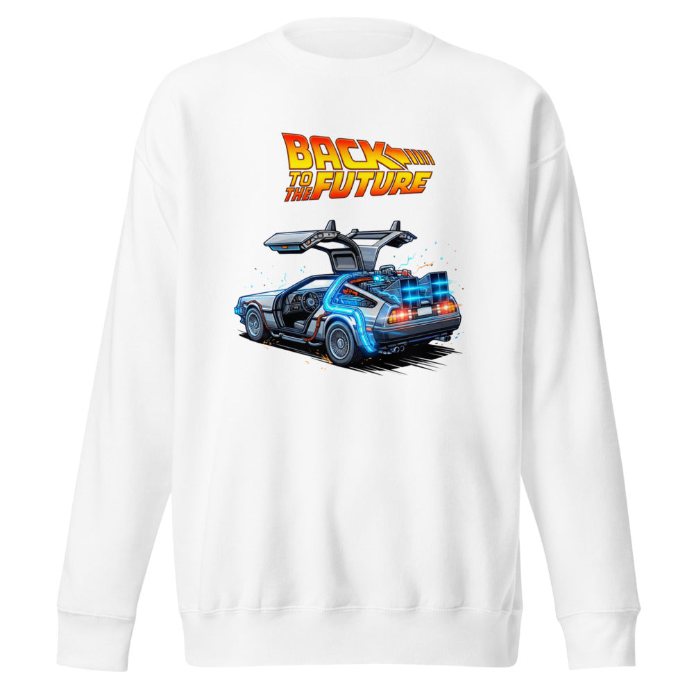 Suéter Back To The Future DeLorean Blue Glow - Frente