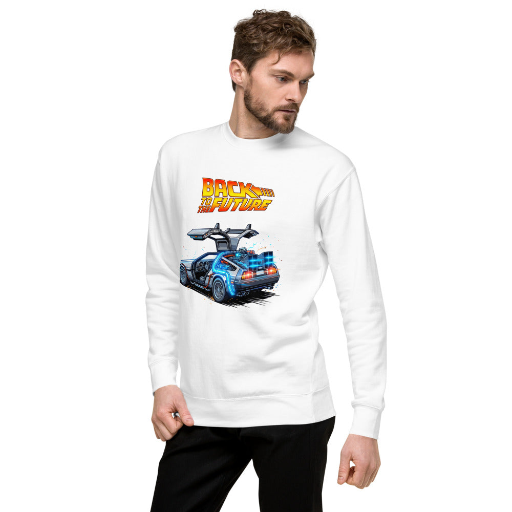 Suéter Back To The Future DeLorean Blue Glow - Lateral izquierdo