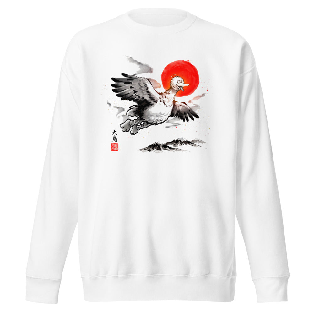 Suéter Big Bird Ink Wash Flying Red Sun - Frente