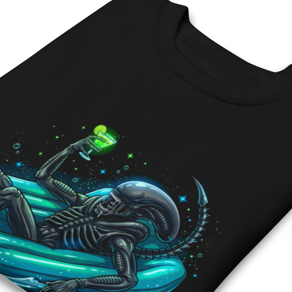 Suéter Alien Xenomorph Pool Float Green Cocktail - Doblado zoom
