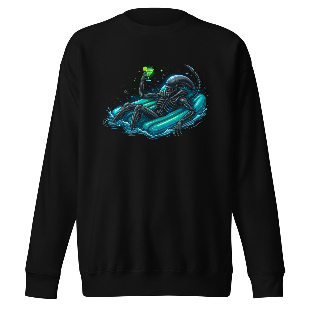 Suéter Alien Xenomorph Pool Float Green Cocktail - Frente