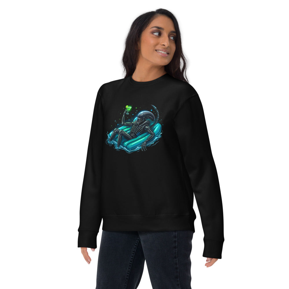 Suéter Alien Xenomorph Pool Float Green Cocktail - Lifestyle mujer
