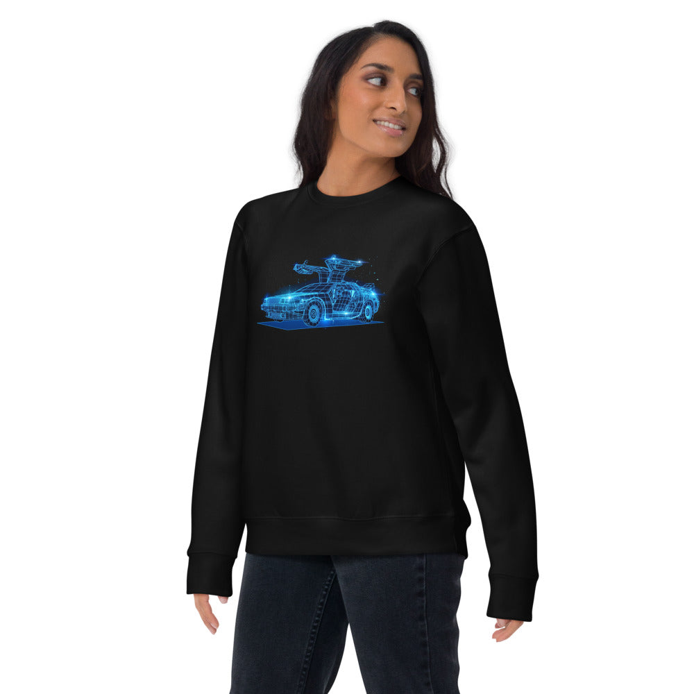 Suéter Back To The Future DeLorean Neon Wireframe - Lifestyle mujer