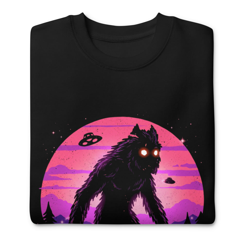 Suéter Bigfoot UFO Retro Sunset - Doblado