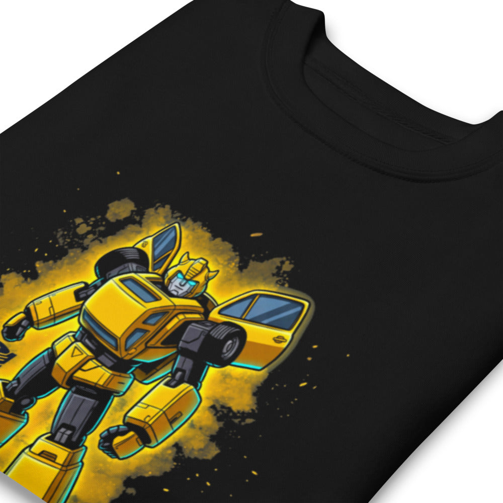 Suéter Bumblebee Autobot Yellow Glow Dust Cloud - Doblado zoom