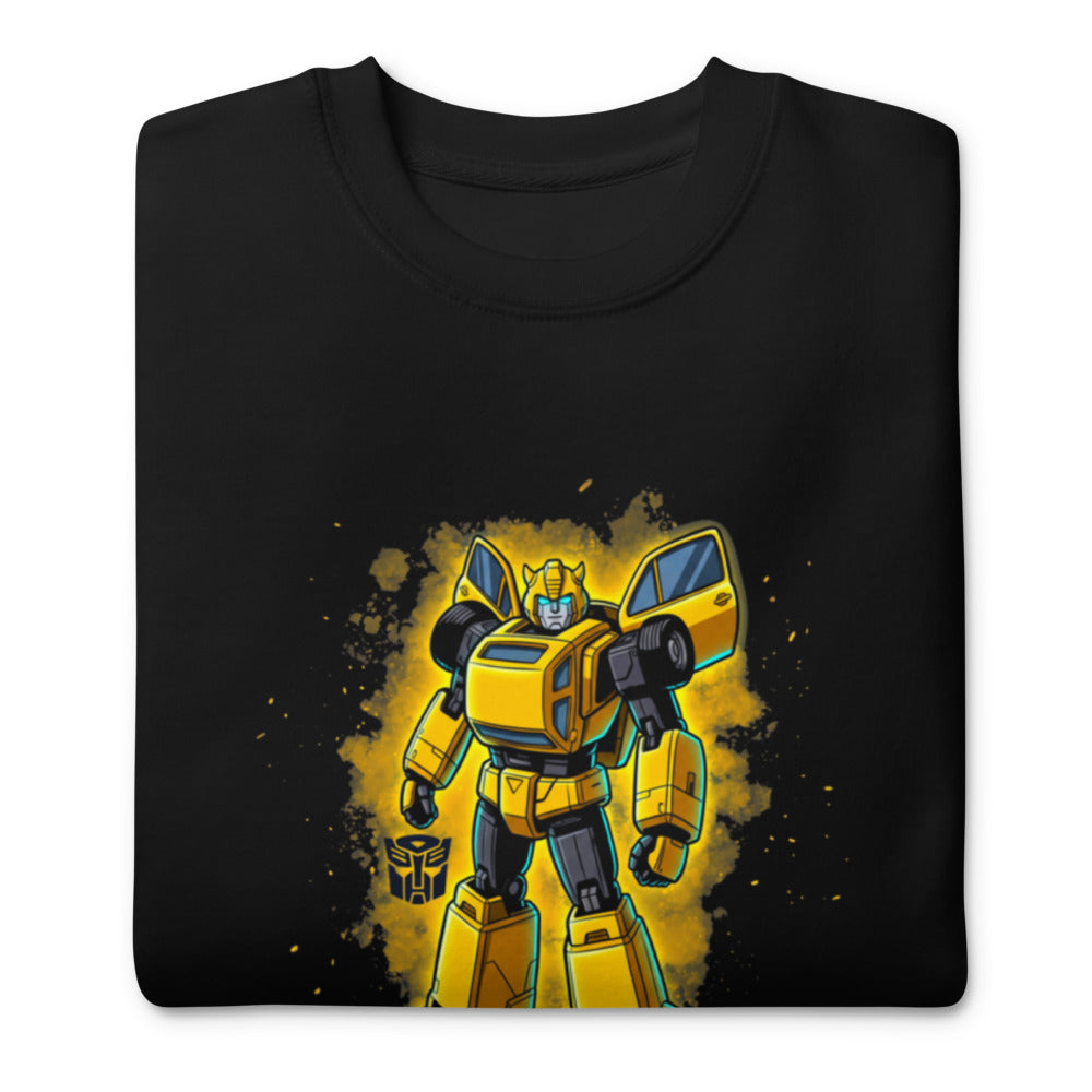 Suéter Bumblebee Autobot Yellow Glow Dust Cloud - Doblado