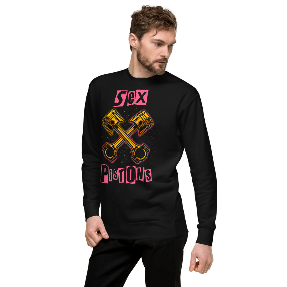 Suéter Crossed Golden Pistons Punk Pink Letters - Lateral izquierdo