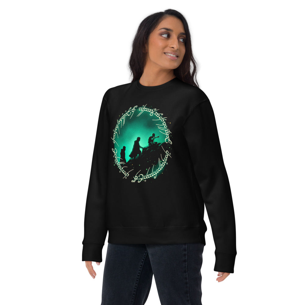 Suéter Frodo Sam Gollum One Ring Script Green Glow - Lifestyle mujer