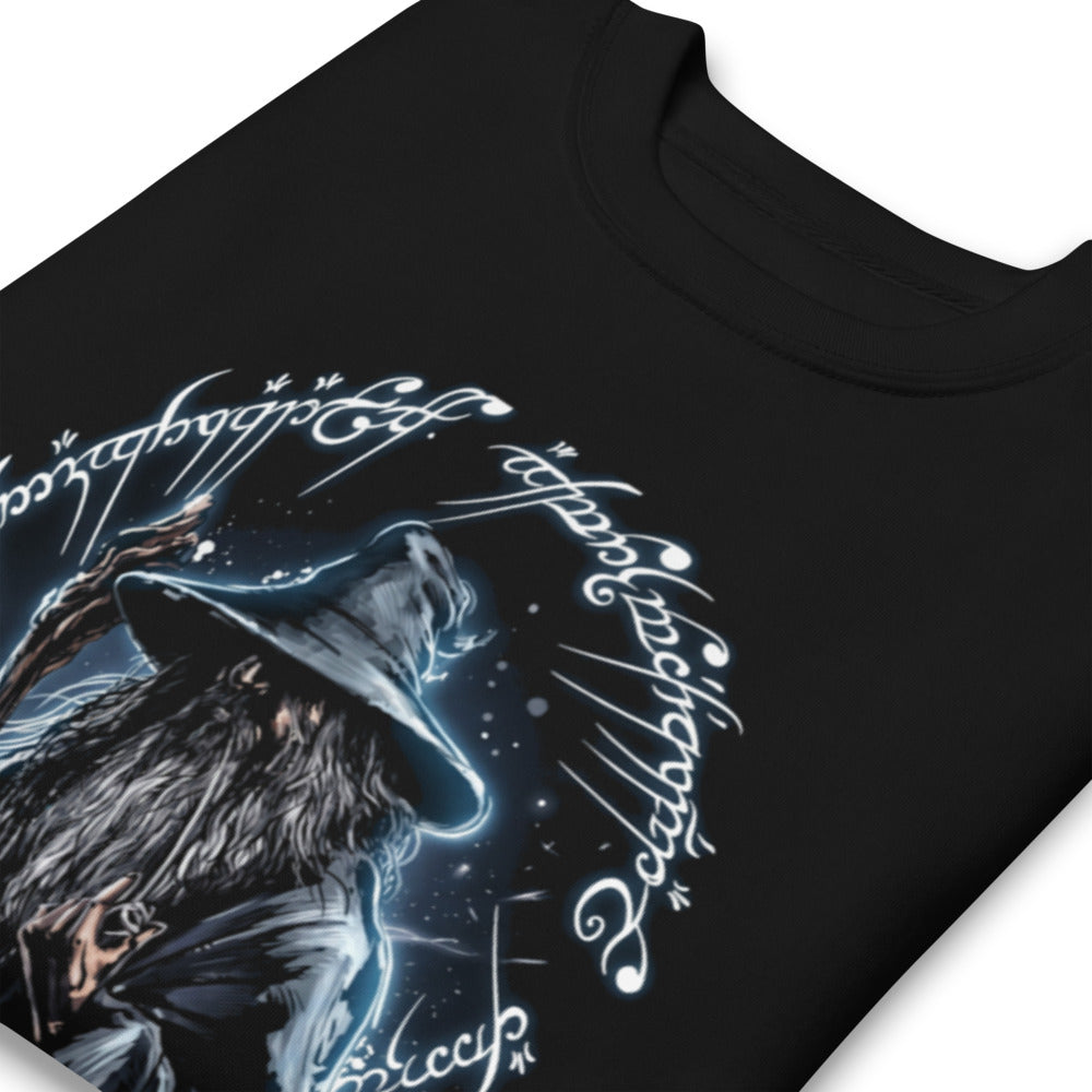 Suéter Gandalf The Grey One Ring Script - Doblado zoom