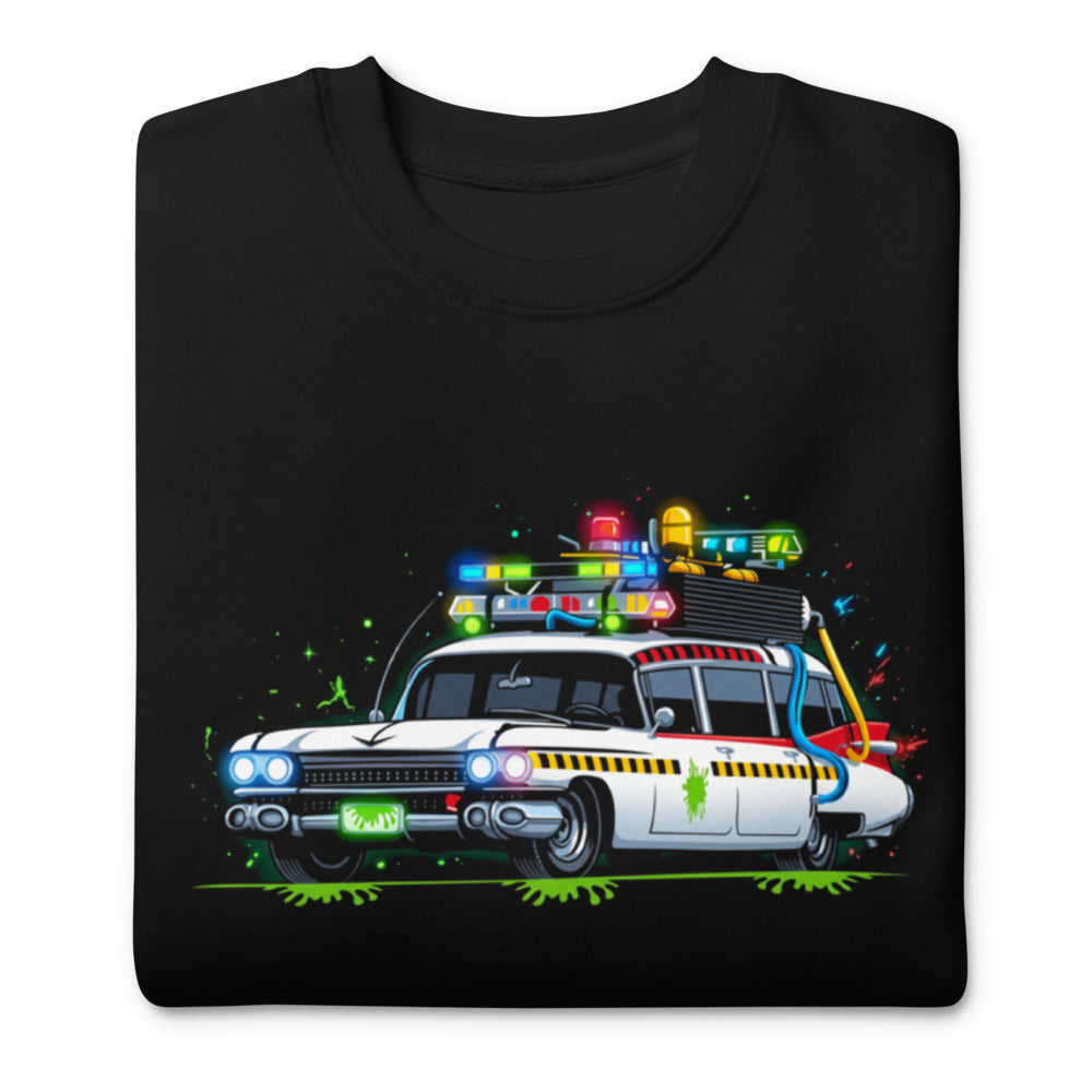 Suéter Ghostbusters Ecto-1 Green Slime Roof Lights - Doblado