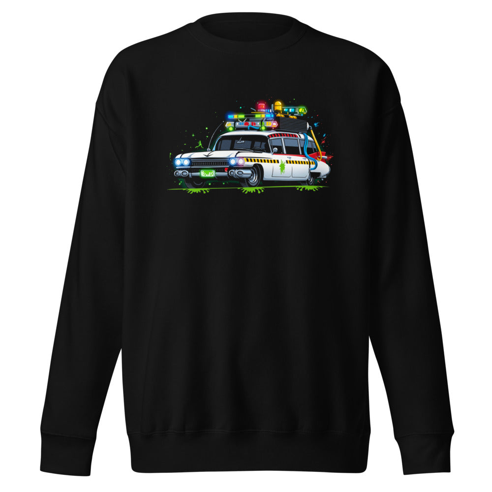 Suéter Ghostbusters Ecto-1 Green Slime Roof Lights - Frente