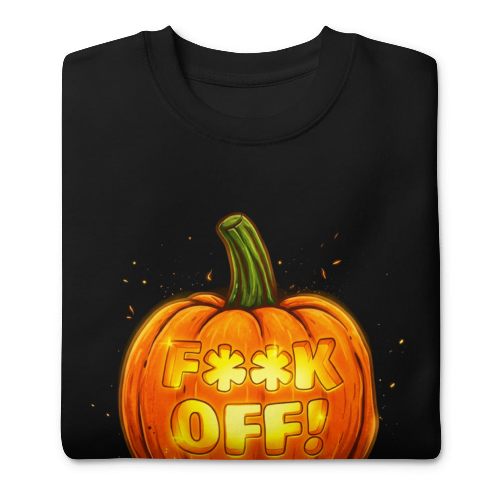 Suéter Glowing Jack O Lantern Halloween Humor - Doblado