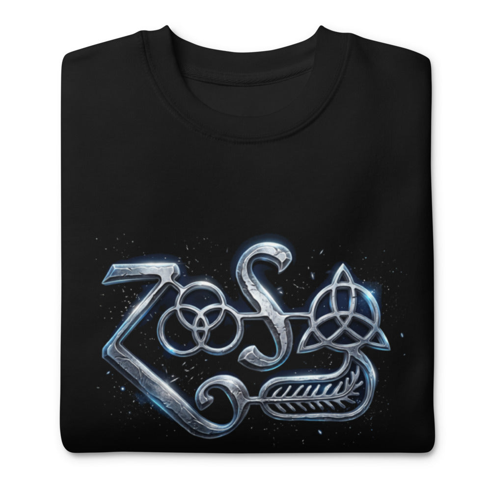Suéter Led Zeppelin Zoso Chrome Symbol - Doblado