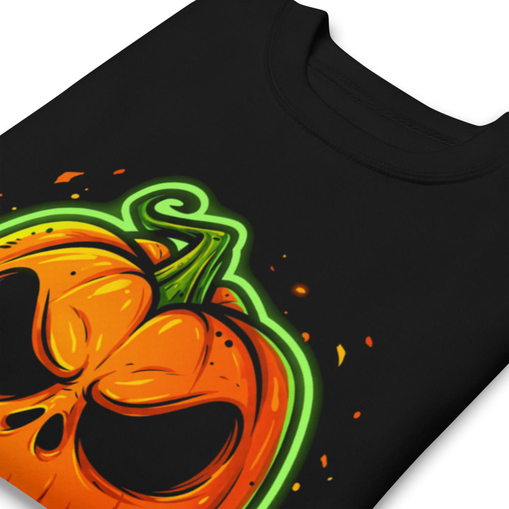 Suéter Neon Green Skull Jack O Lantern - Doblado zoom