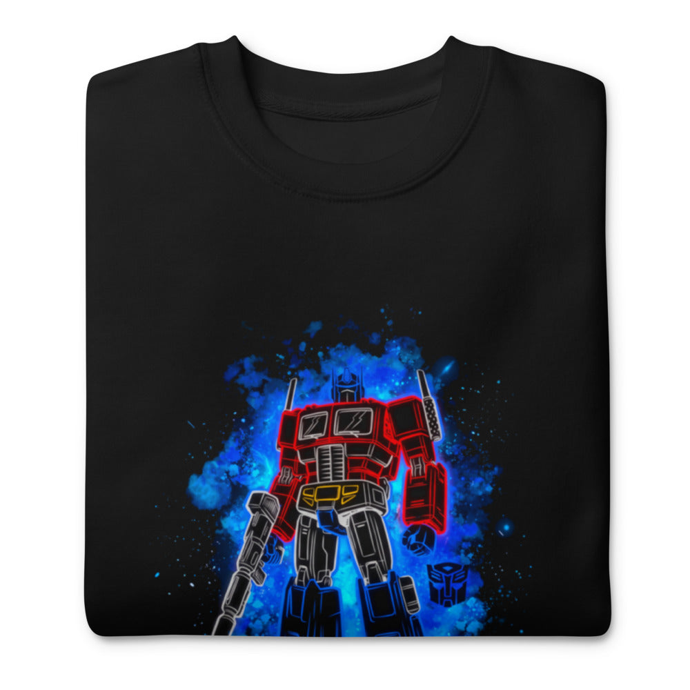 Suéter Optimus Prime Neon Outline Nebula - Doblado