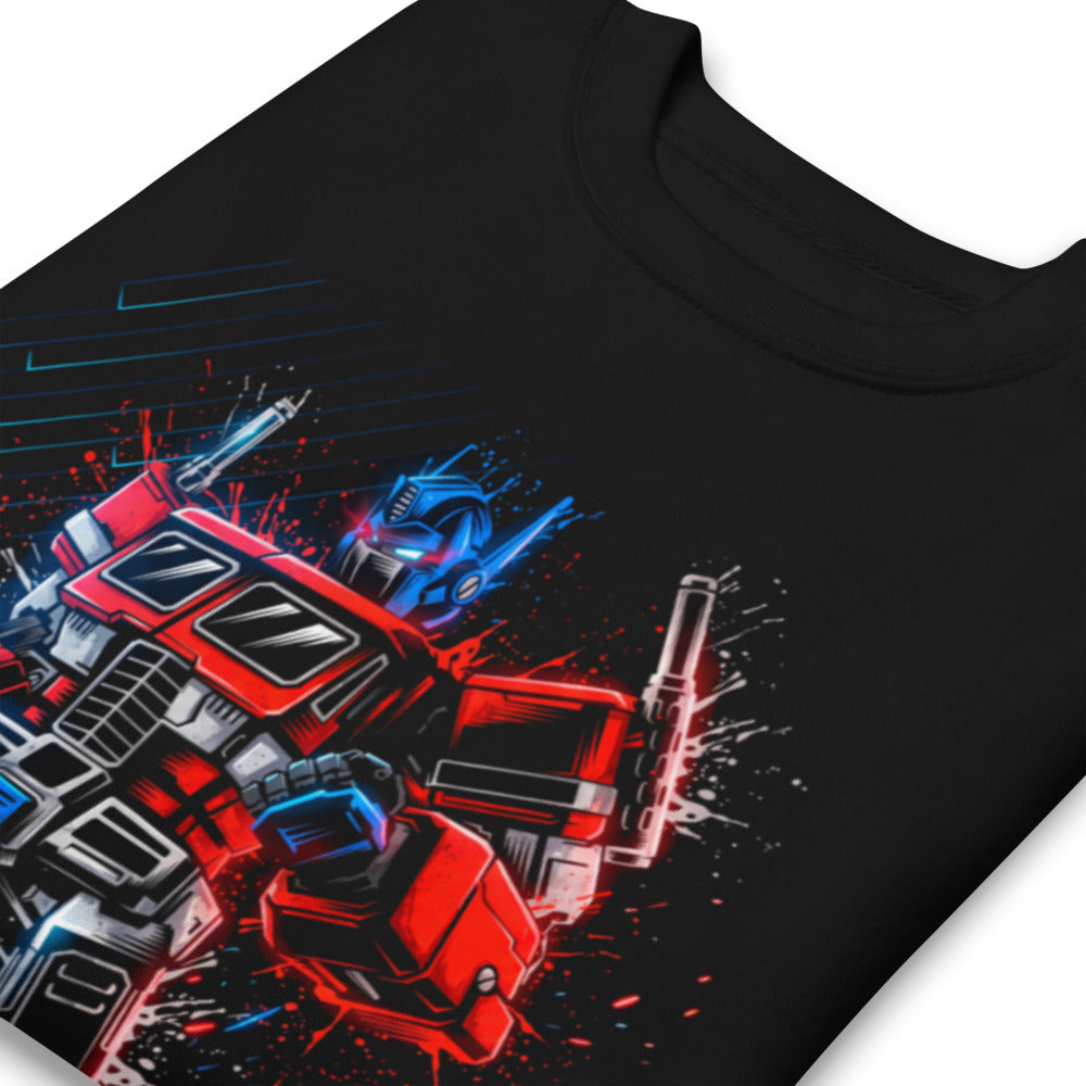 Suéter Optimus Prime Neon Paint Splatter - Doblado zoom