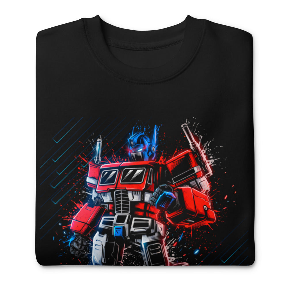 Suéter Optimus Prime Neon Paint Splatter - Doblado