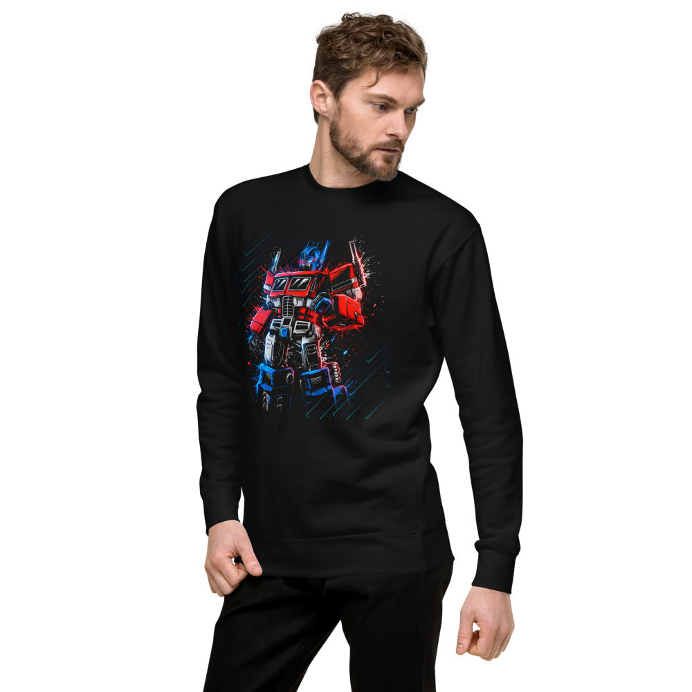 Suéter Optimus Prime Neon Paint Splatter - Lateral izquierdo