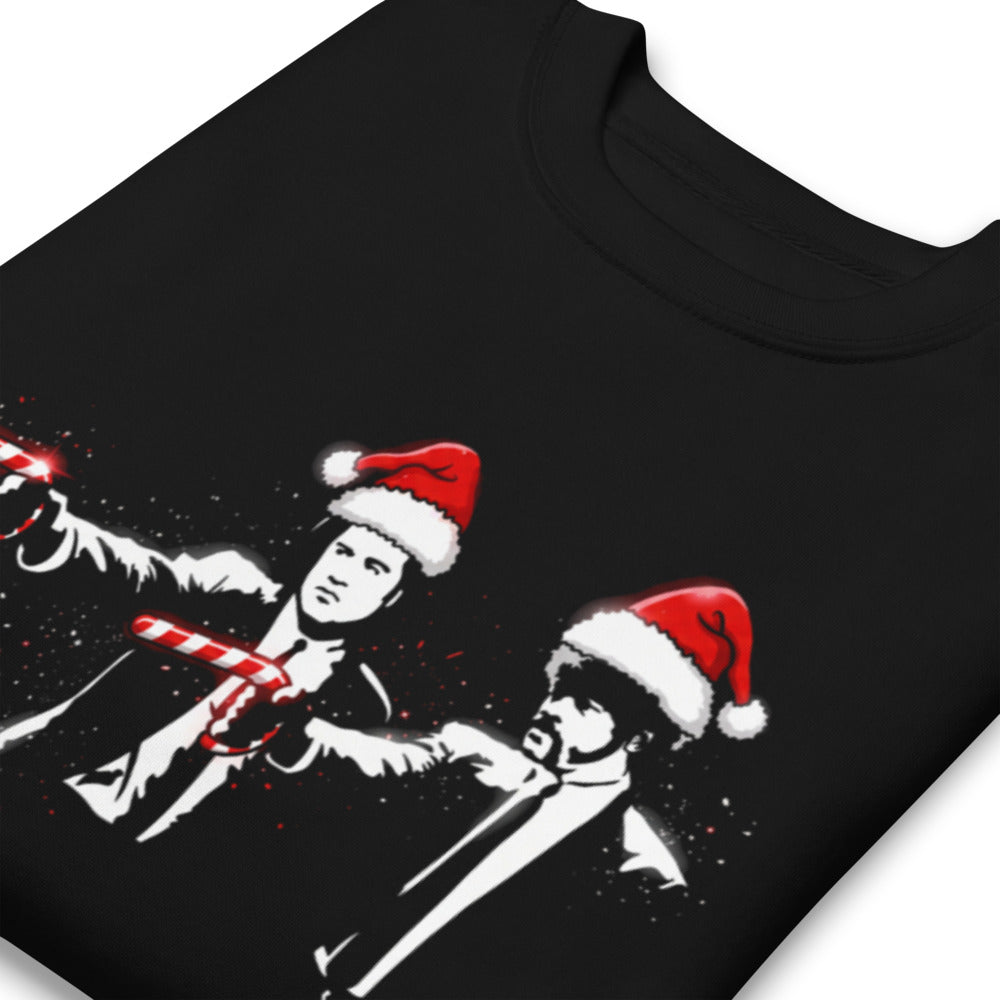 Suéter Pulp Fiction Santa Hats Candy Canes - Doblado zoom