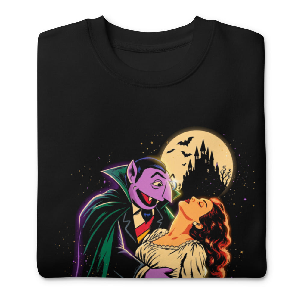 Suéter Sesame Street Count Von Count Vampire Moon - Doblado
