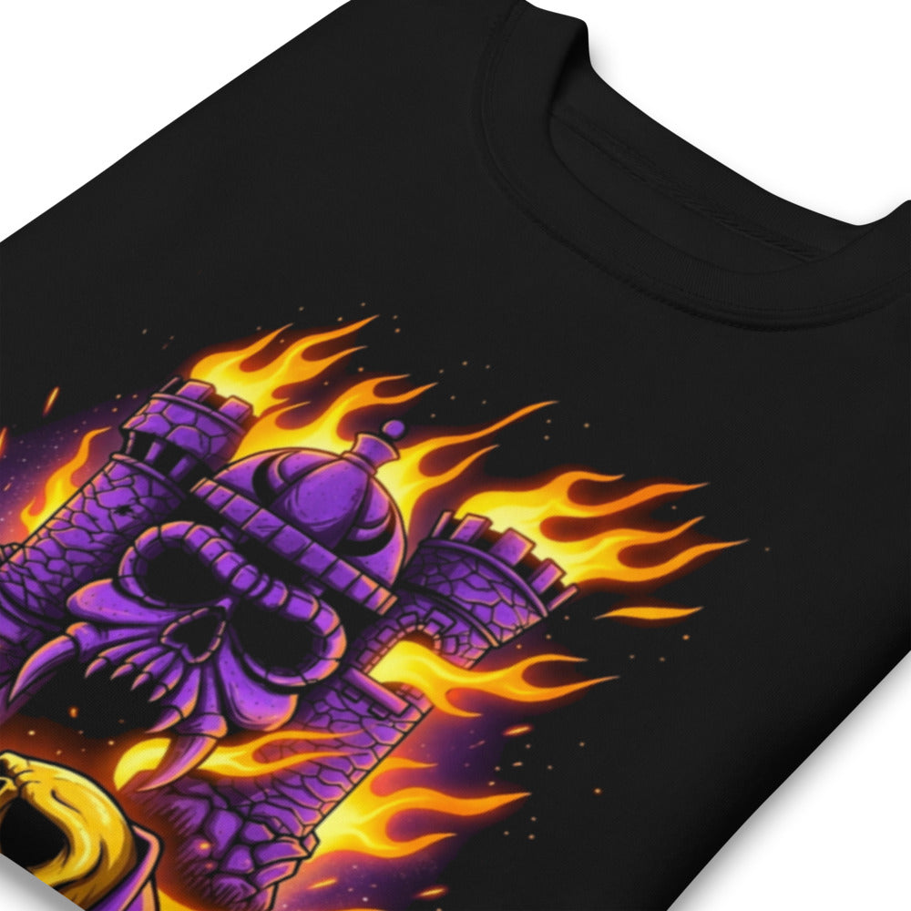 Suéter Skeletor Castle Grayskull Flames - Doblado zoom