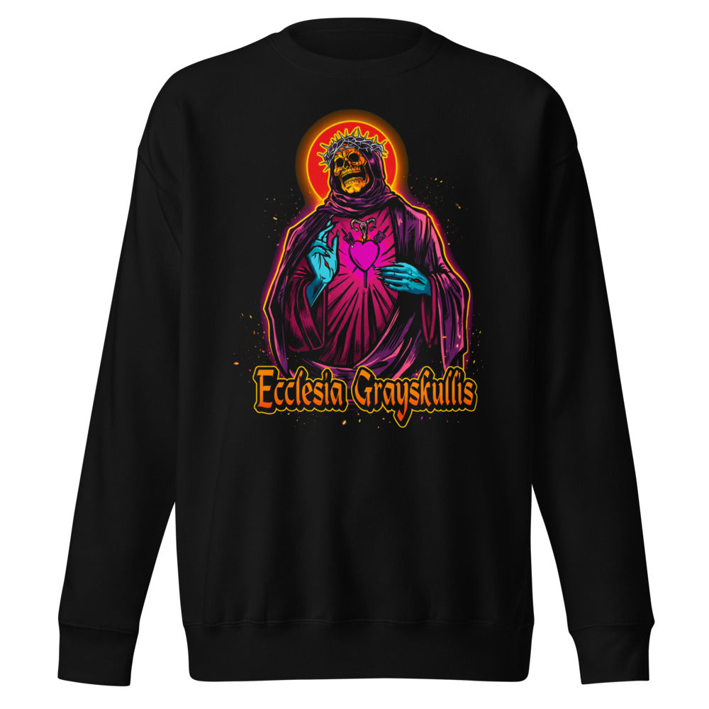 Suéter Skeletor Ecclesia Grayskullis Pink Heart - Frente