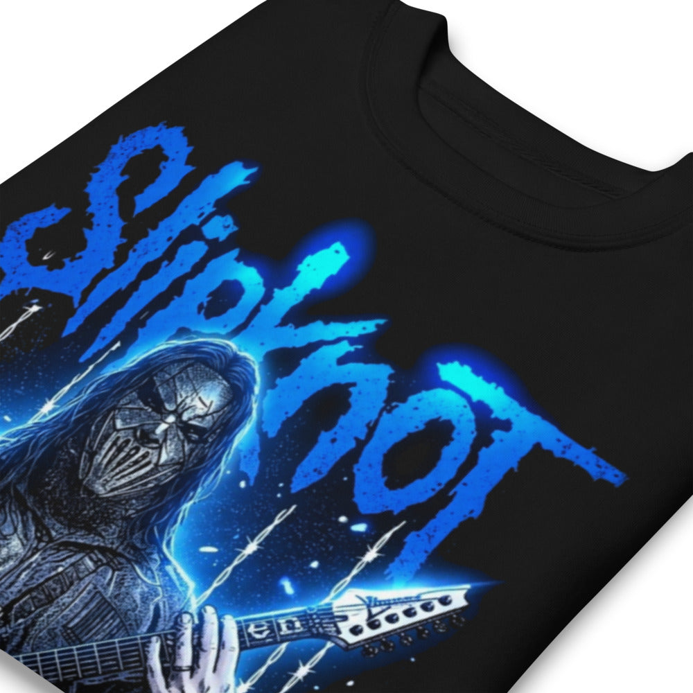 Suéter Slipknot Blue Neon Mask White Guitar - Doblado zoom