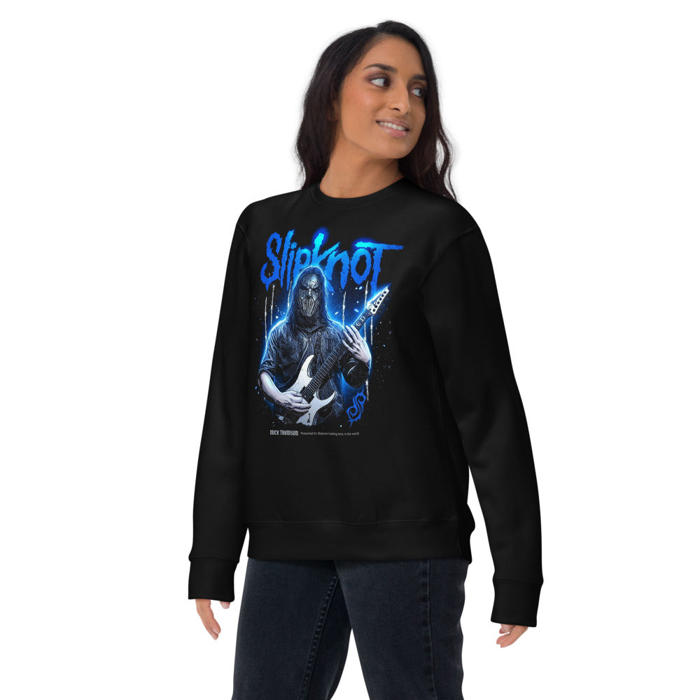 Suéter Slipknot Blue Neon Mask White Guitar - Lifestyle mujer
