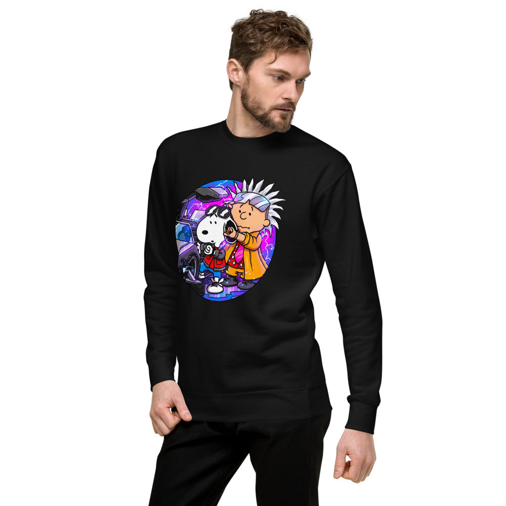 Suéter Snoopy Marty Charlie Brown Doc DeLorean - Lateral izquierdo
