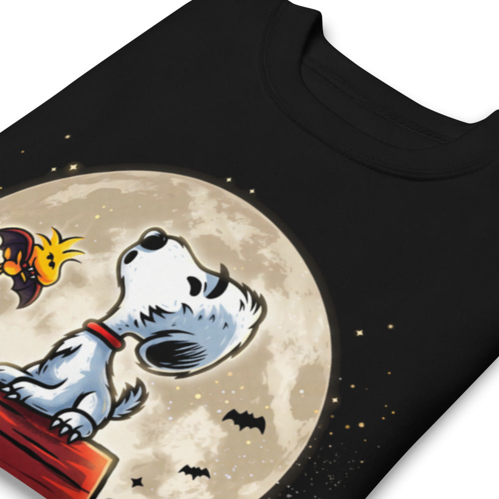Suéter Snoopy Woodstock Vampire Full Moon Doghouse - Doblado zoom