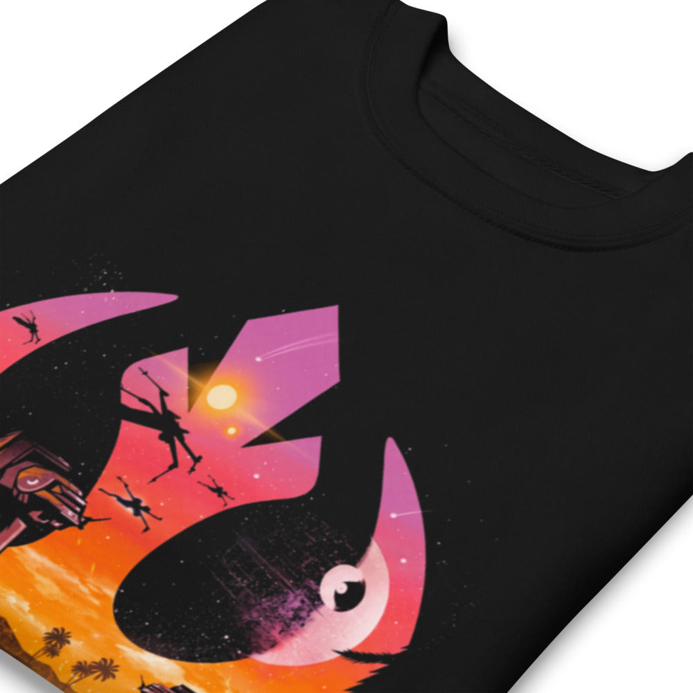 Suéter Star Wars Rebel Emblem Death Star Sunset - Doblado zoom