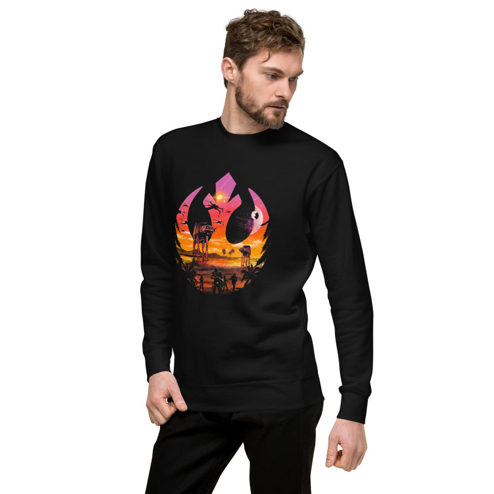 Suéter Star Wars Rebel Emblem Death Star Sunset - Lateral izquierdo
