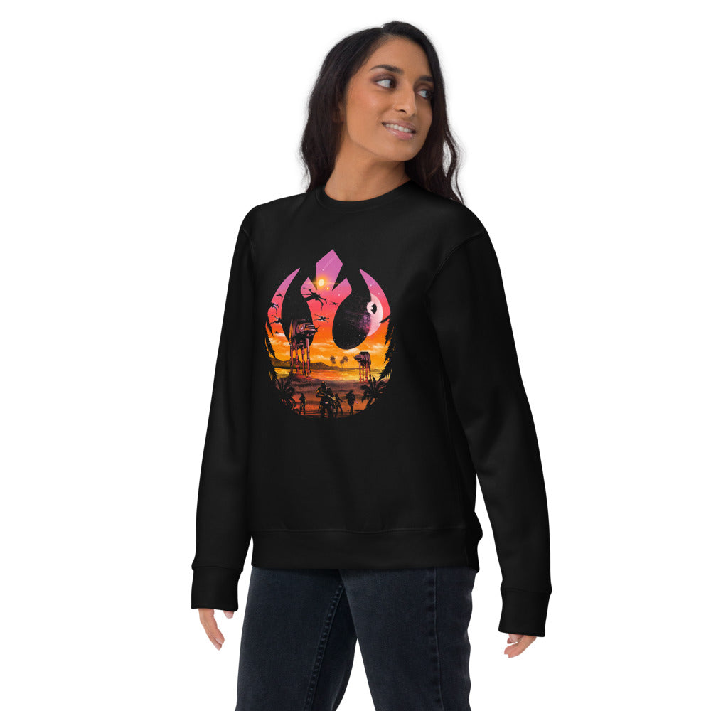 Suéter Star Wars Rebel Emblem Death Star Sunset - Lifestyle mujer