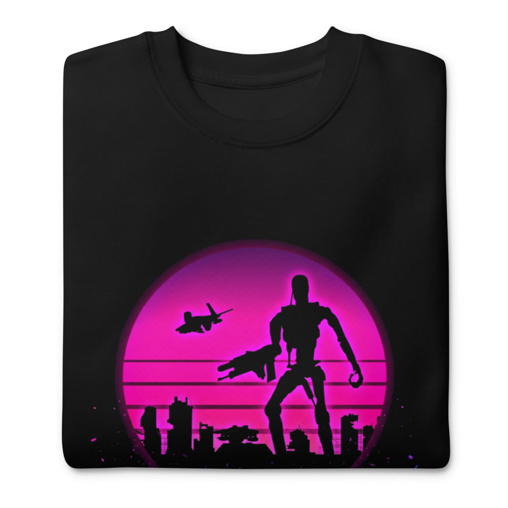 Suéter Terminator Los Angeles Synthwave Endoskeleton - Doblado