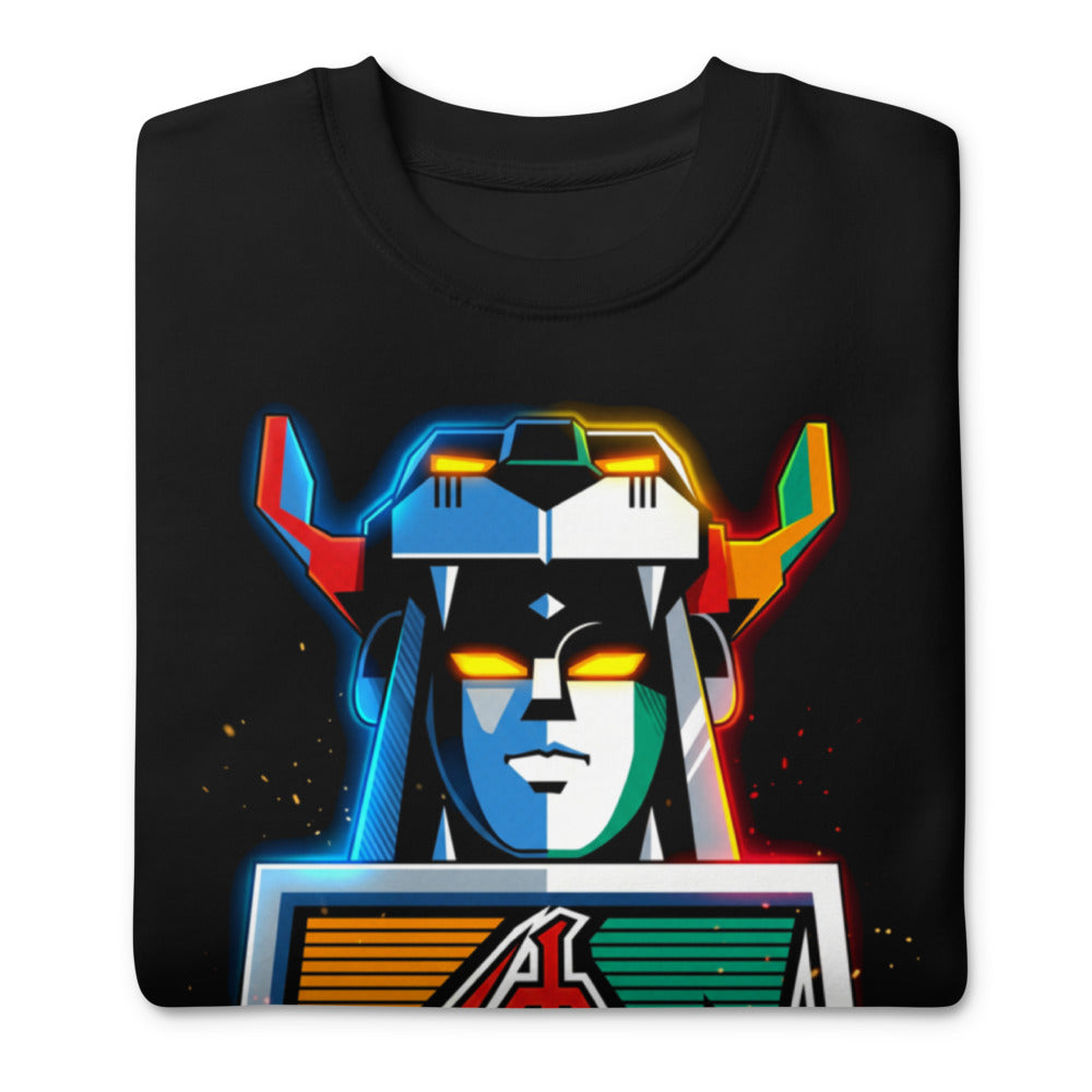 Suéter Voltron Neon Robot Head Yellow Eyes - Doblado