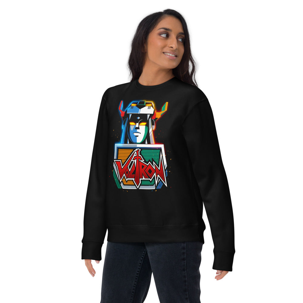Suéter Voltron Neon Robot Head Yellow Eyes - Lifestyle mujer